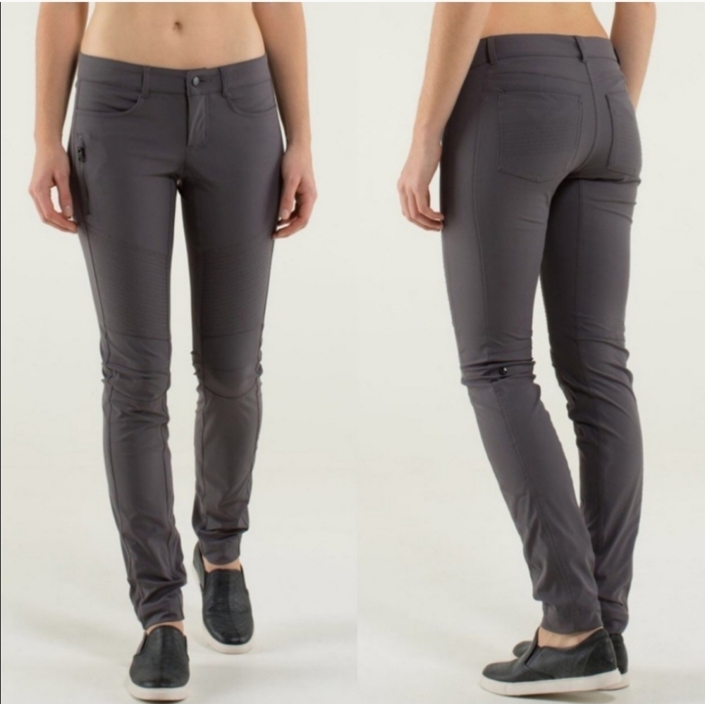 Lululemon Grey Bust A Move Moto Pants Size 4